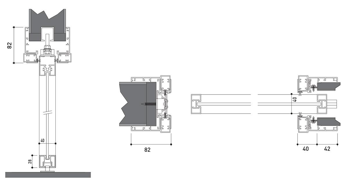 Pocket door ETTA split jamb configurations