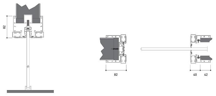 Pocket door MAIA split jamb configurations