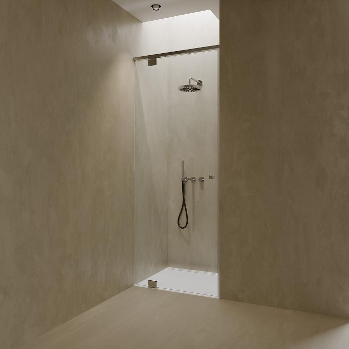 Sweep 01 Shower cabin with glass doors.