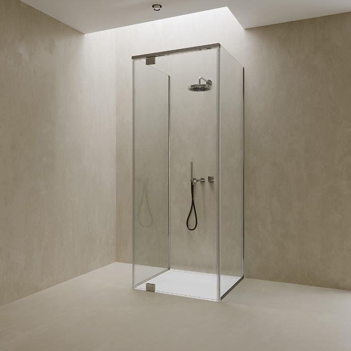 Sweep 05 Freestanding shower cabin with glass doors.
