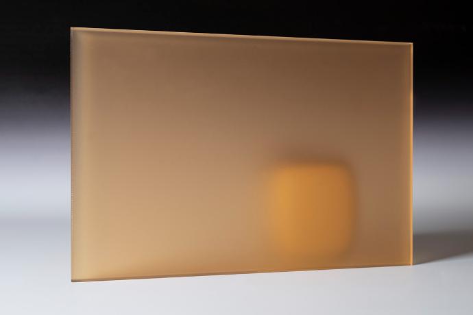 Pastel Orange - Color Laminated Frosted Glass- sample