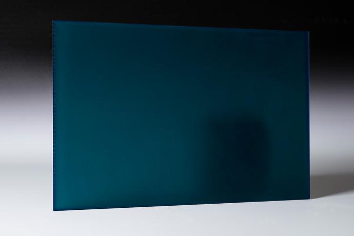 Petrol Blue - Color Laminated Frosted Glass - sample