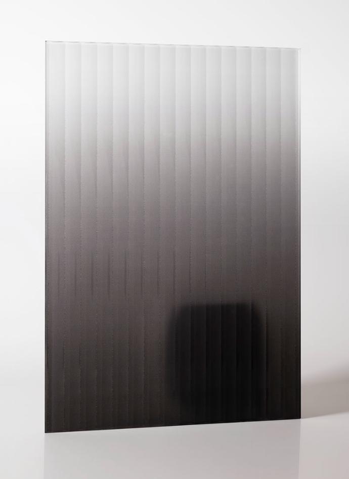 Gray Ombre Ribbed Glass - sample