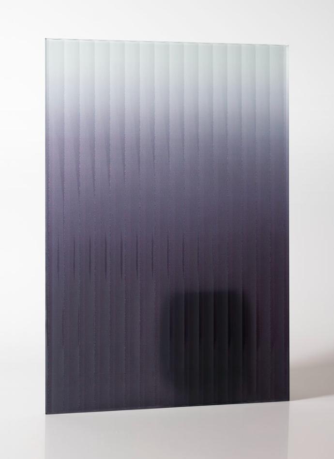 Indigo Ombre Ribbed Glass - sample