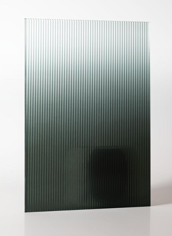 Petroleum Ombre Mini Ribbed Glass - sample