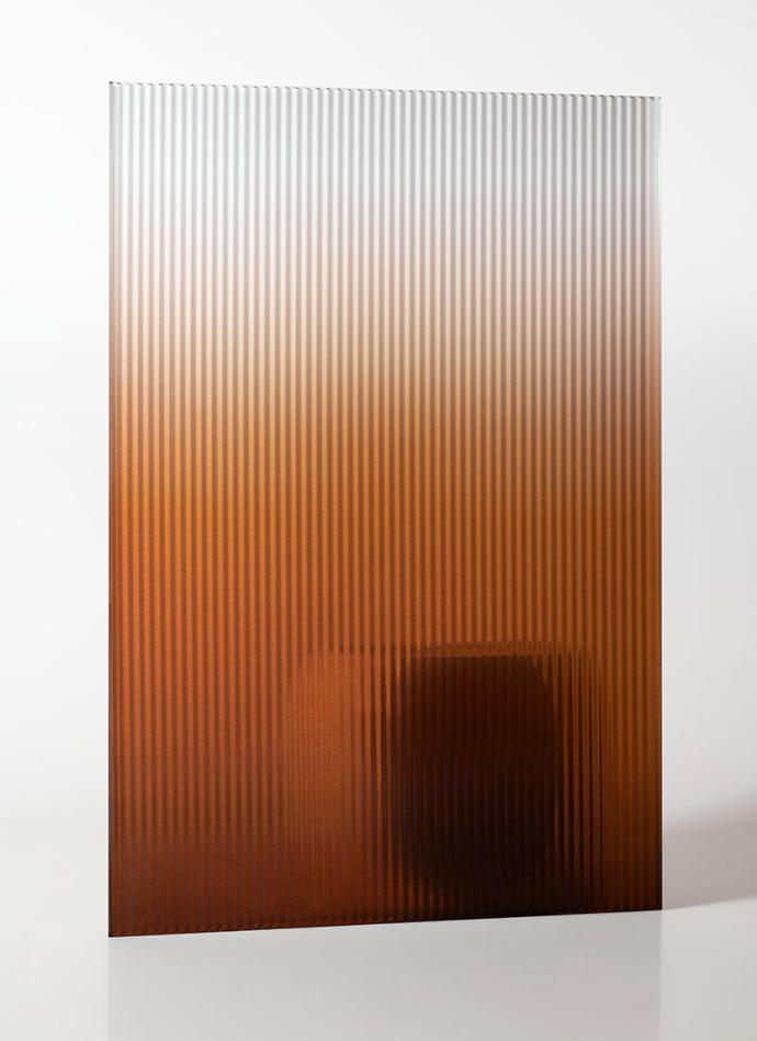 Old Gold Ombre Mini Ribbed Glass - sample