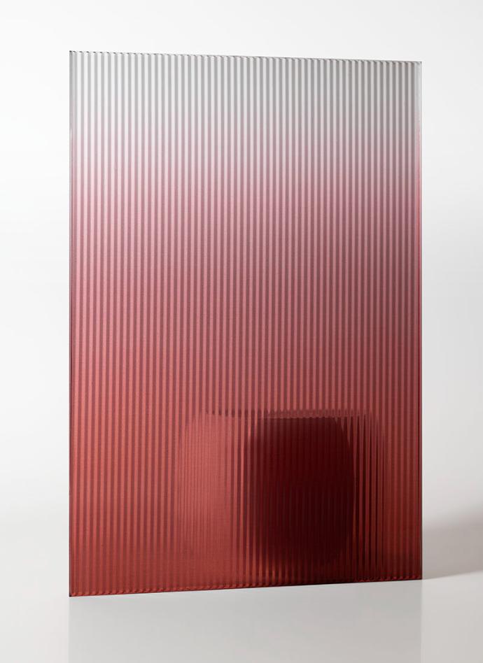 Peach Ombre Mini Ribbed Glass - sample