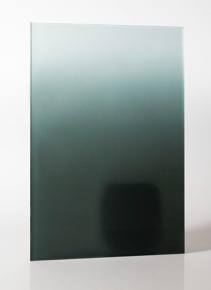 Petroleum Ombre Frosted Glass - sample