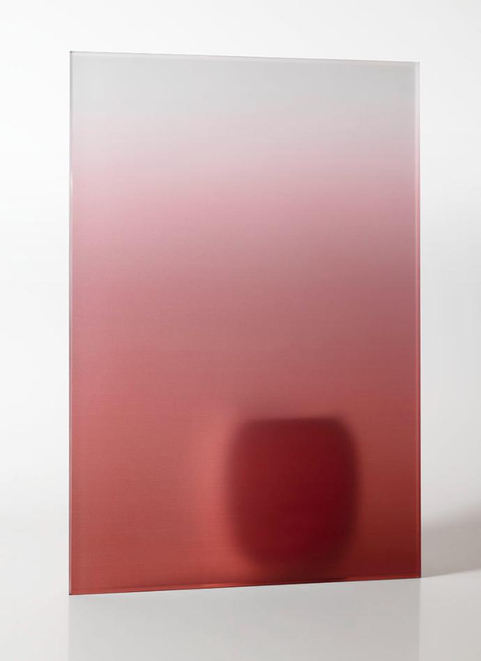 Peach Ombre Frosted Glass - sample