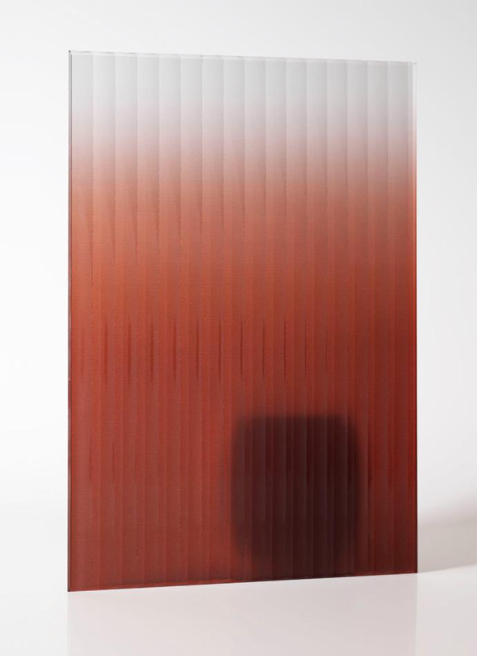 Copper Ombre Ribbed Glass- sample