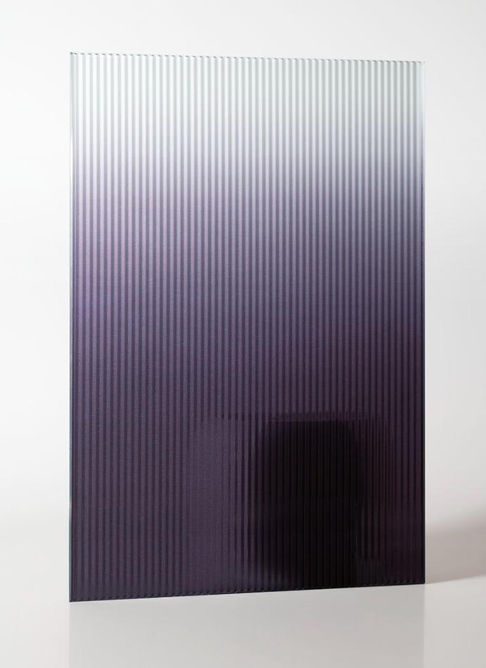 Indigo Ombre Mini Ribbed Glass - sample