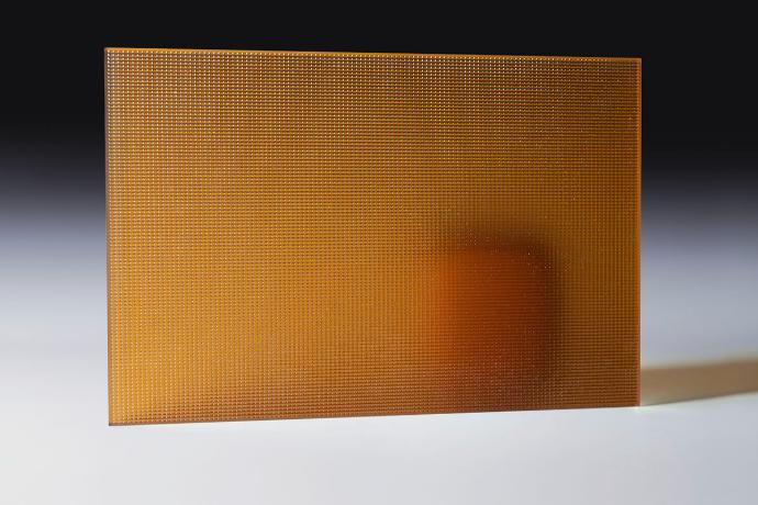 Pyramid glass Warm Yellow matte - sample