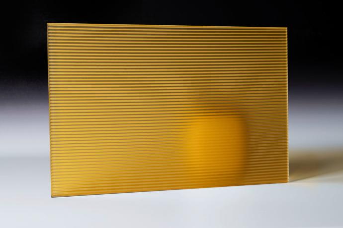 Mini ribbed glass Warm Yellow matte - sample